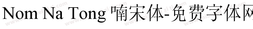 Nom Na Tong 喃宋体字体转换